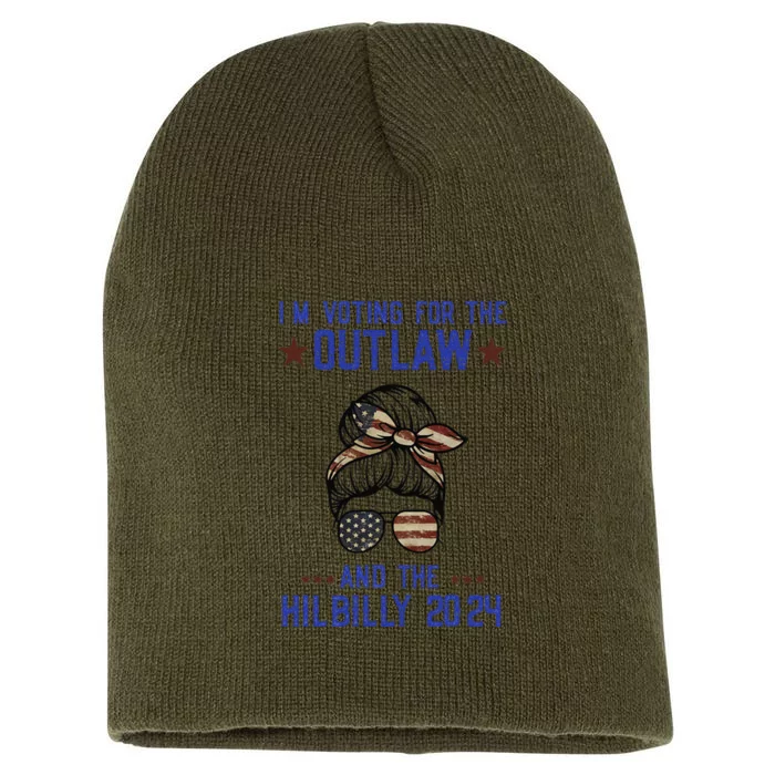 IM Voting For The Outlaw And The Hillbilly 2024 Short Acrylic Beanie