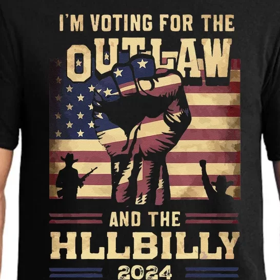 IM Voting For The Outlaw And The Hillbilly 2024 Pajama Set