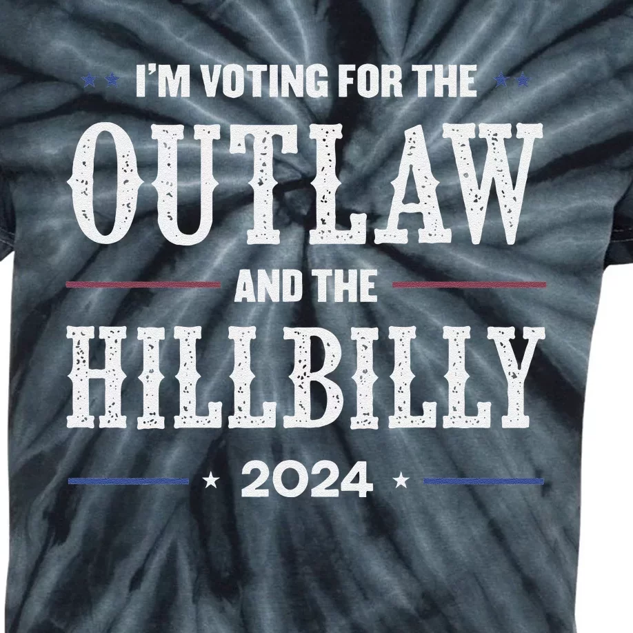 IM Voting For The Outlaw And The Hillbilly 2024 Kids Tie-Dye T-Shirt