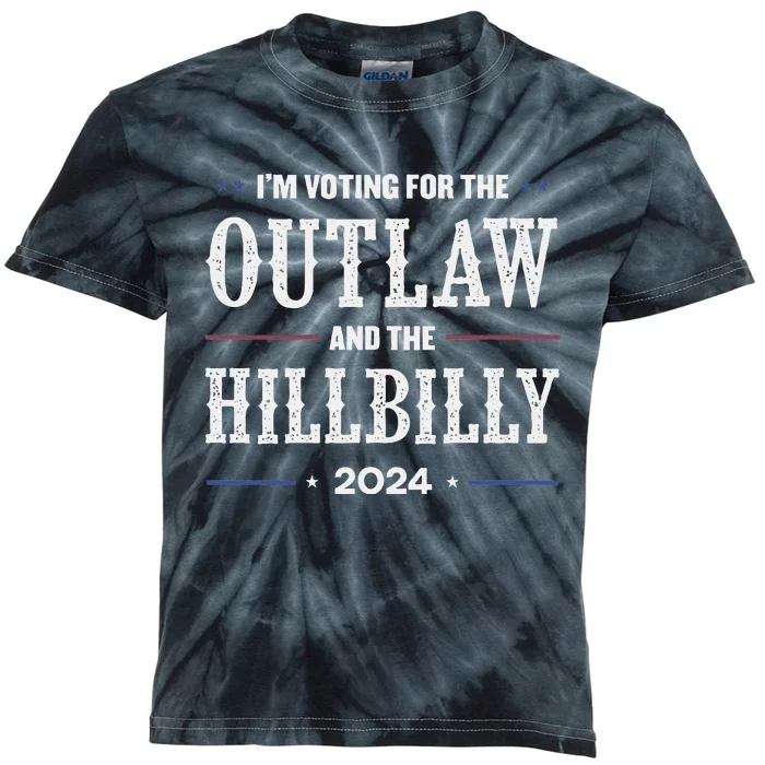 IM Voting For The Outlaw And The Hillbilly 2024 Kids Tie-Dye T-Shirt