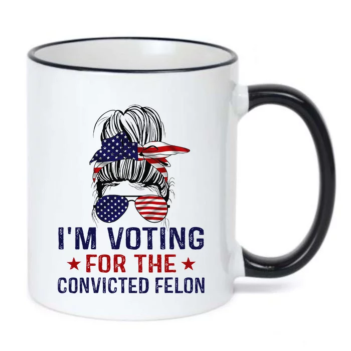 IM Voting For The Convicted Felon Black Color Changing Mug