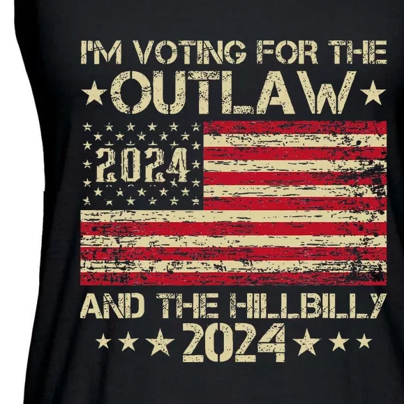 IM Voting For The Outlaw And The Hillbilly Trump Vance 2024 IM Voting For The Ladies Essential Flowy Tank