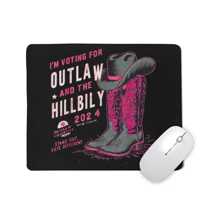 IM Voting For The Outlaw And The Hillbilly 2024 Retro Mousepad