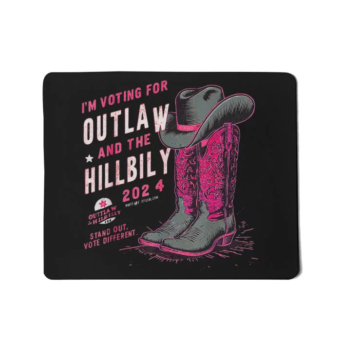 IM Voting For The Outlaw And The Hillbilly 2024 Retro Mousepad