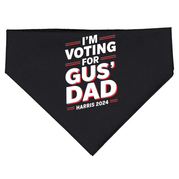 IM Voting For Gus Walz Dad Harris Walz 2024 USA-Made Doggie Bandana