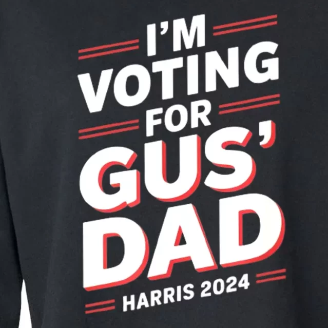 IM Voting For Gus Walz Dad Harris Walz 2024 Cropped Pullover Crew