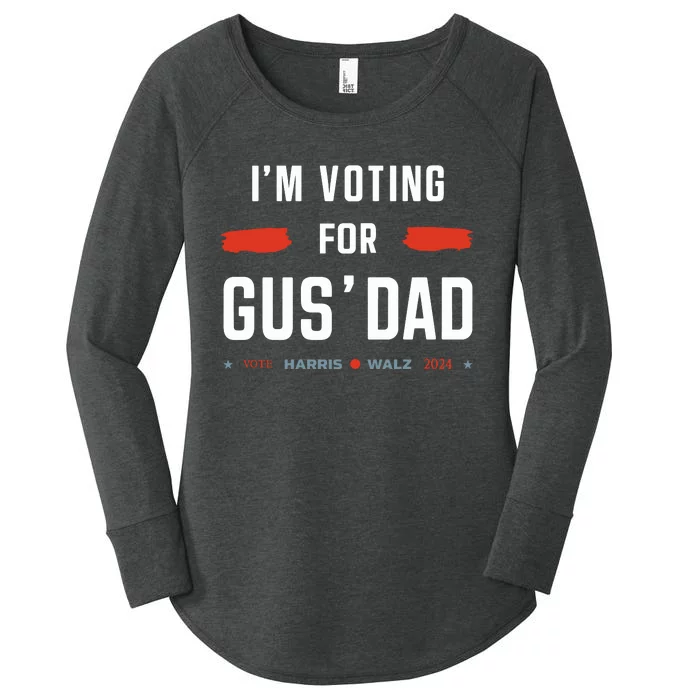 IM Voting For Gus Dad Vote Harris Walz 2024 Women's Perfect Tri Tunic Long Sleeve Shirt