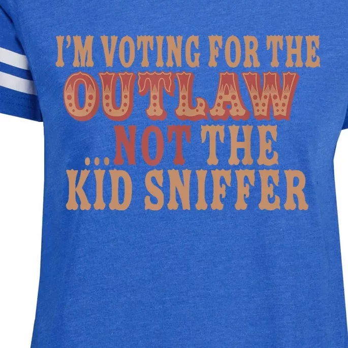 Im Voting For The Outlaw Not The Sniffer Enza Ladies Jersey Football T-Shirt