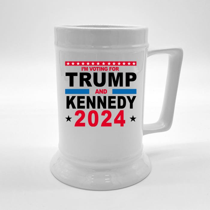 Im Voting For Trump And Kennedy 2024 Election Front & Back Beer Stein