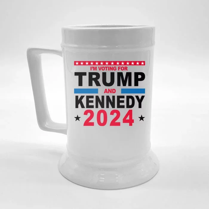 Im Voting For Trump And Kennedy 2024 Election Front & Back Beer Stein