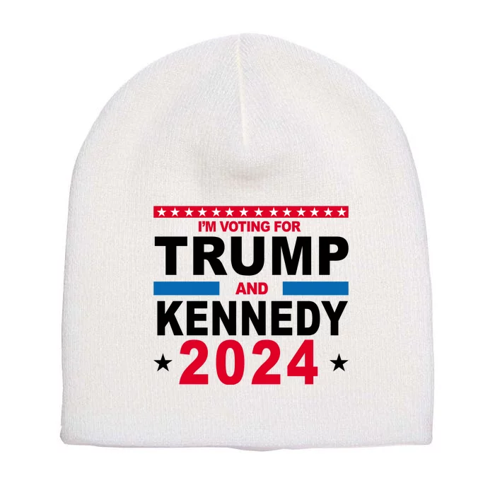 Im Voting For Trump And Kennedy 2024 Election Short Acrylic Beanie