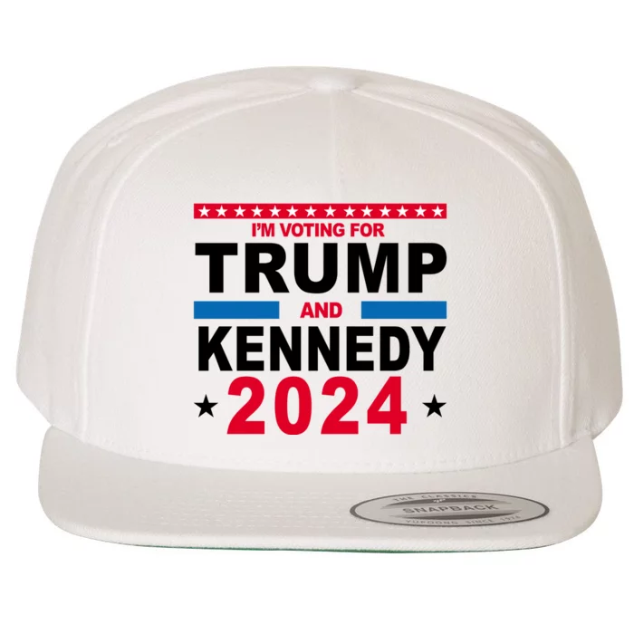 Im Voting For Trump And Kennedy 2024 Election Wool Snapback Cap