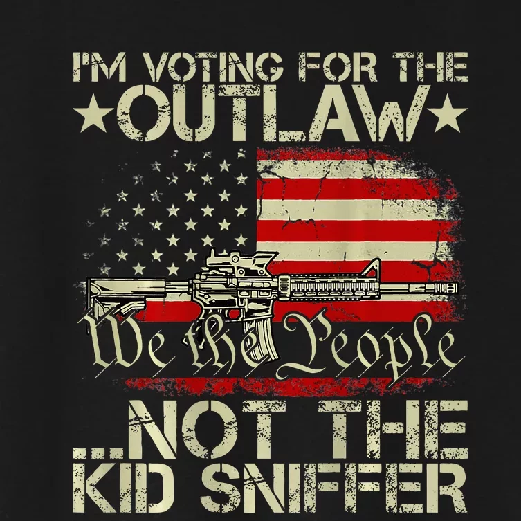 IM Voting For The Outlaw Not The Sniffer Women's Crop Top Tee