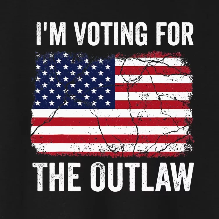 IM Voting For The Outlaw 2024 Women's Crop Top Tee