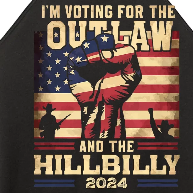 Im Voting For The Outlaw And The Hillbilly 2024 Trump Vance 2024 Us Flag Women’s Perfect Tri Rocker Tank