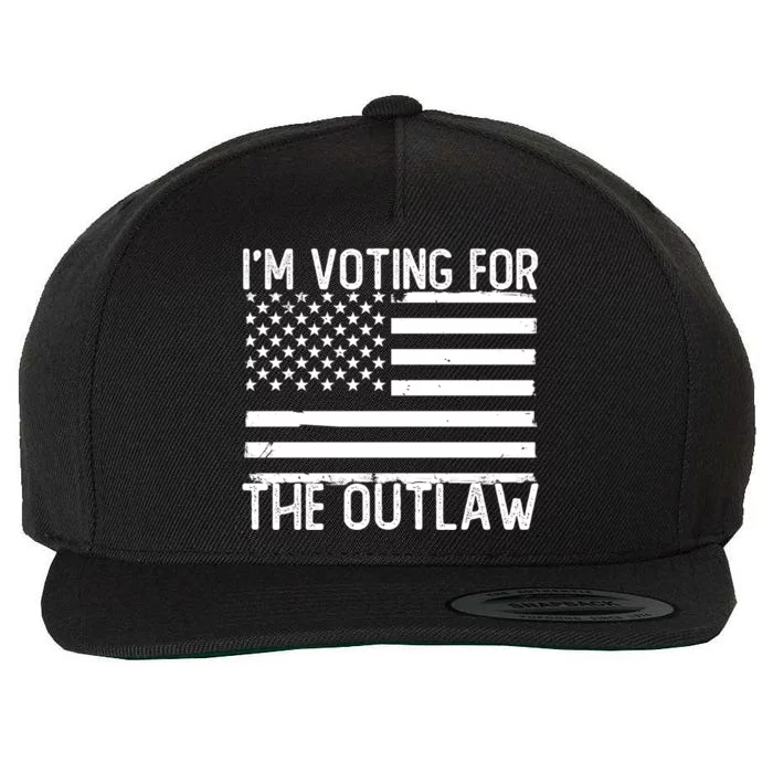 IM Voting For The Outlaw Gift Fourth Of July Trump 2026 Great Gift Wool Snapback Cap