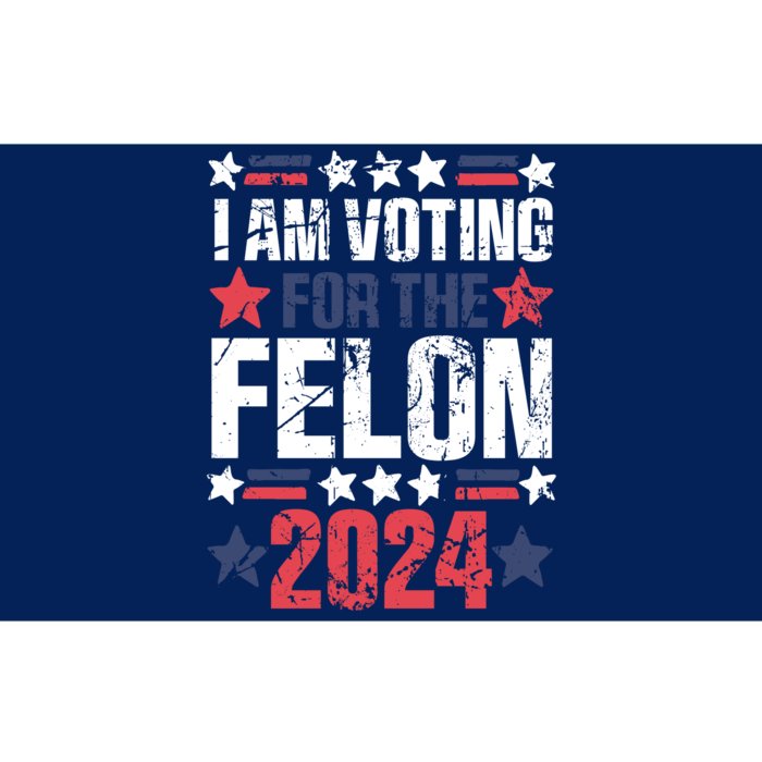 Im Voting For The Felon Grunge Front And Back Design Bumper Sticker