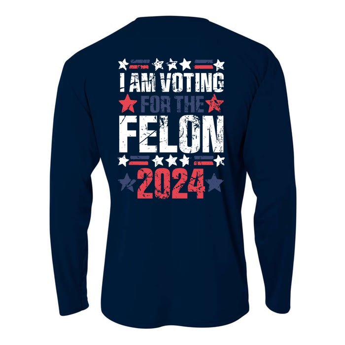 Im Voting For The Felon Grunge Front And Back Design Front & Back Cooling Performance Long Sleeve Crew