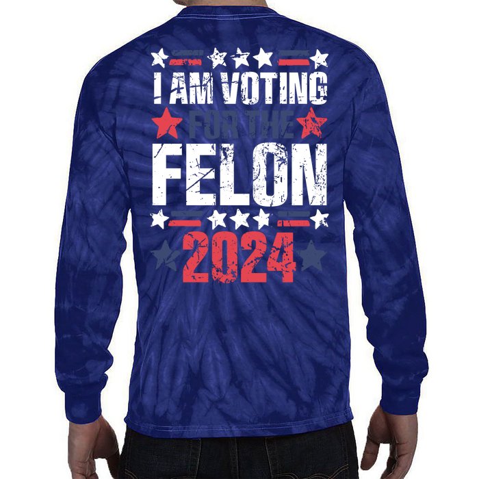 Im Voting For The Felon Grunge Front And Back Design Front & Back Tie-Dye Long Sleeve Shirt