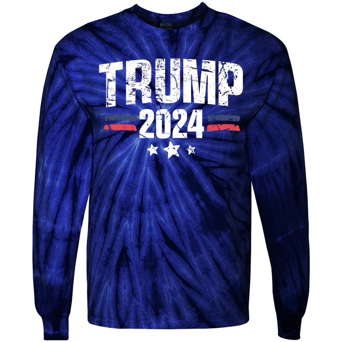 Im Voting For The Felon Grunge Front And Back Design Front & Back Tie-Dye Long Sleeve Shirt