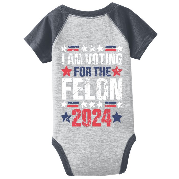 Im Voting For The Felon Grunge Front And Back Design Front & Back Infant Baby Jersey Bodysuit