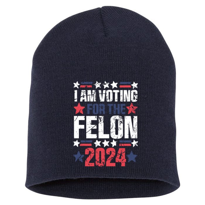 Im Voting For The Felon Grunge Front And Back Design Front & Back Short Acrylic Beanie