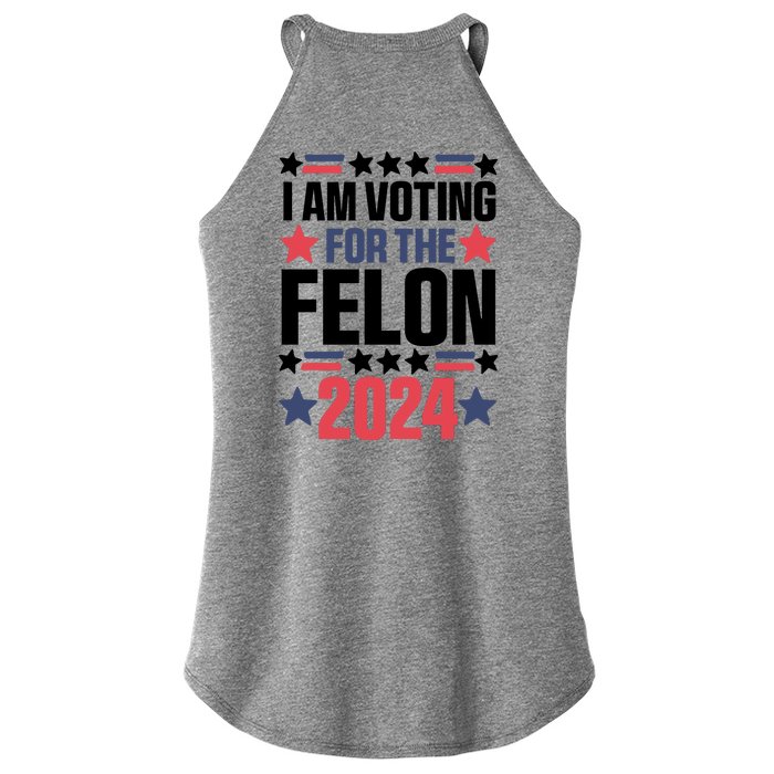 Im Voting For The Felon Grunge Front And Back Design Front & Back Women’s Perfect Tri Rocker Tank