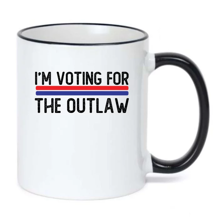 IM Voting For The Outlaw Cute Gift Fourth Of July Trump 2027 Gift Black Color Changing Mug