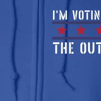 IM Voting For The Outlaw Great Gift Fourth Of July Trump 2033 Great Gift Full Zip Hoodie