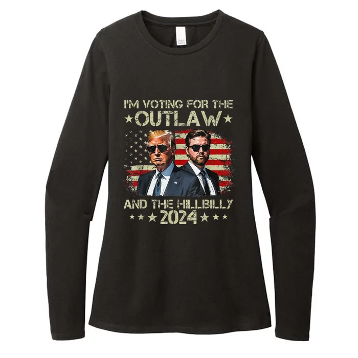 IM Voting For The Felon & The Hillbilly 2024 Pro Trump Meme Womens CVC Long Sleeve Shirt