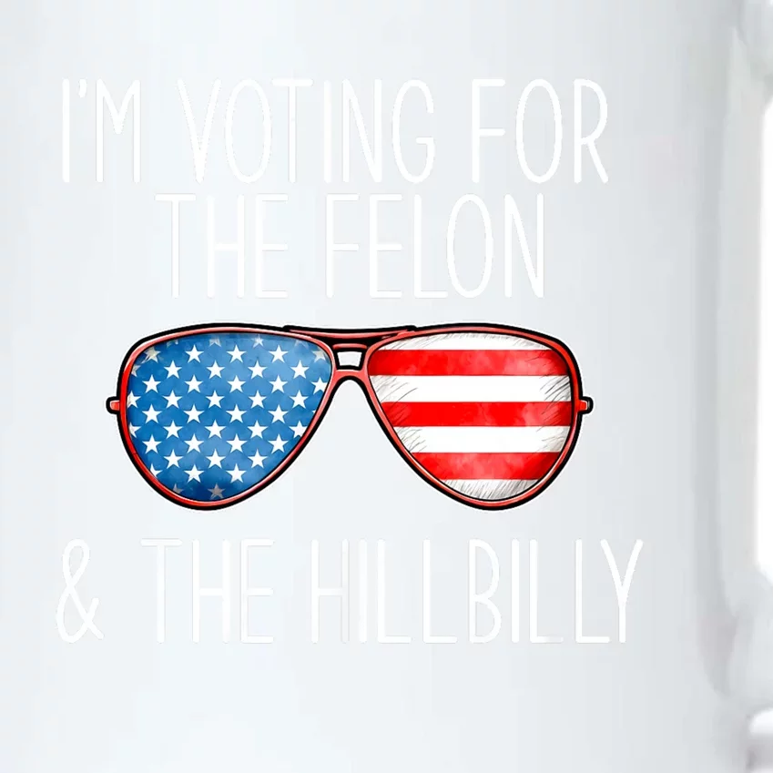 IM Voting For The Felon & The Hillbilly 2024 Pro Trump Meme Black Color Changing Mug