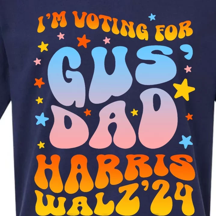 IM Voting For Gus Dad Vote Harris Walz 2024 Boho Sueded Cloud Jersey T-Shirt