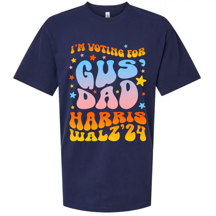 IM Voting For Gus Dad Vote Harris Walz 2024 Boho Sueded Cloud Jersey T-Shirt