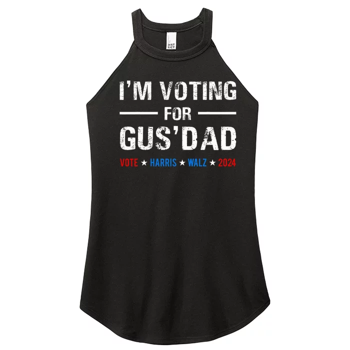 IM Voting For Gus Dad Vote Harris Walz 2024 Women’s Perfect Tri Rocker Tank