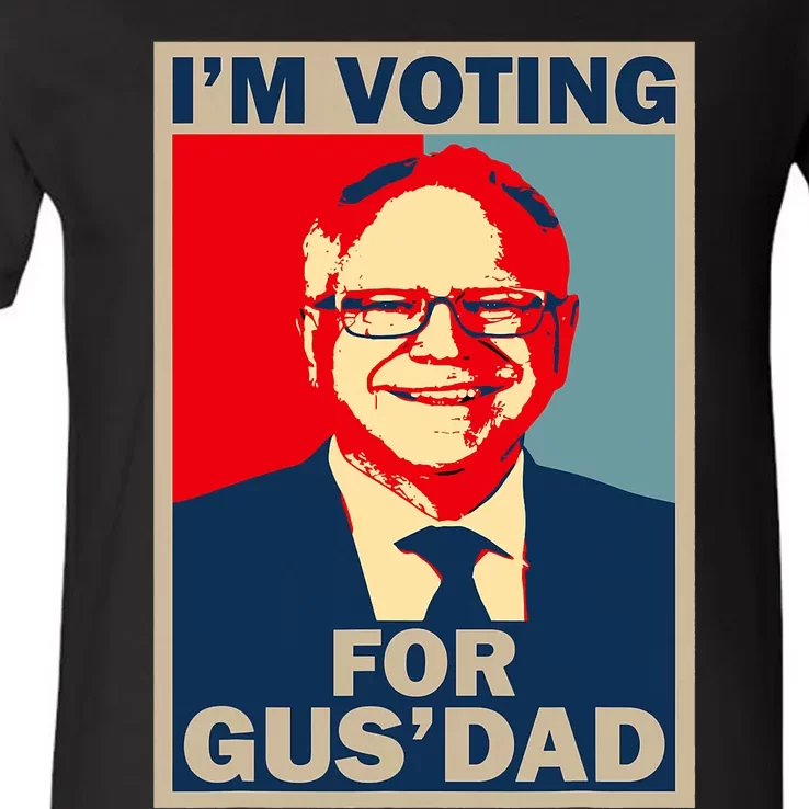 IM Voting For Gus Dad Vote Tim Walz 2024 V-Neck T-Shirt