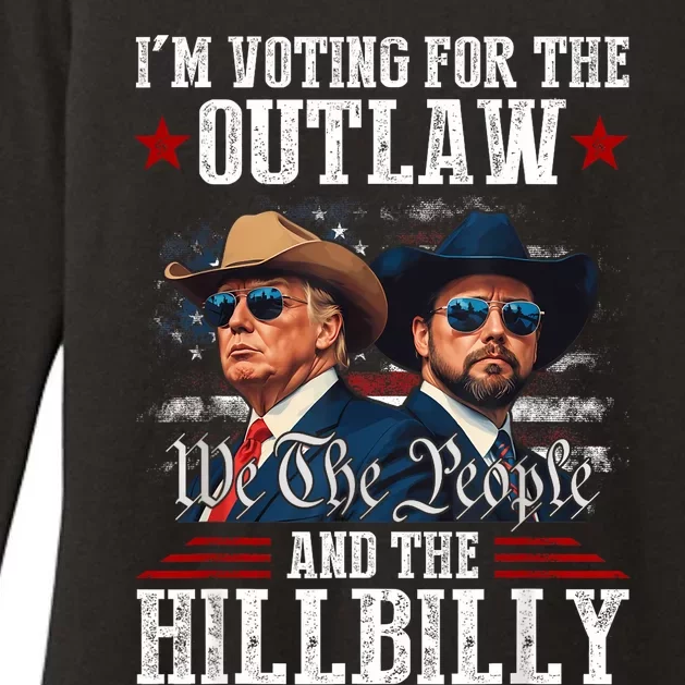 IM Voting For The Outlaw And The Hillbilly Trump Vance 2024 Womens CVC Long Sleeve Shirt