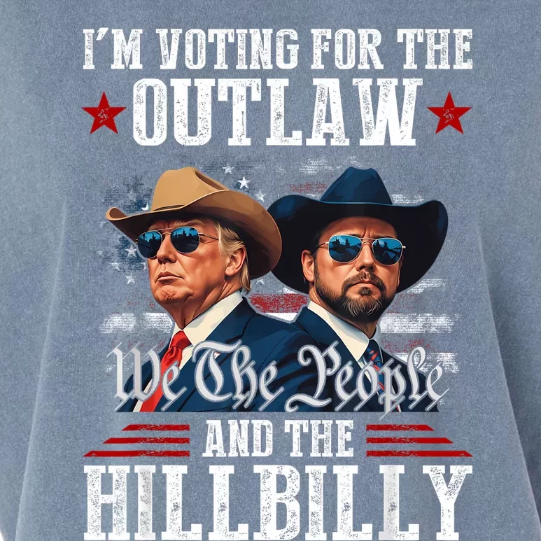 IM Voting For The Outlaw And The Hillbilly Trump Vance 2024 Garment-Dyed Women's Muscle Tee