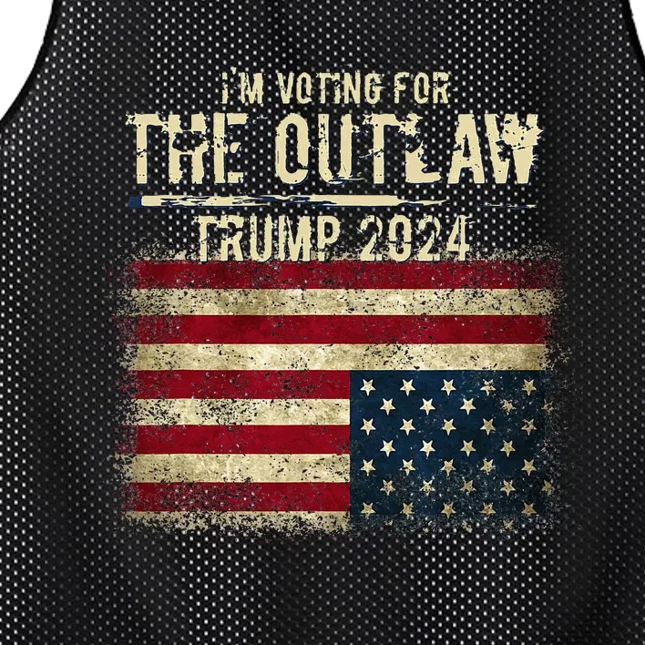 IM Voting For The Outlaw Trump 2024 Upsidedown Flag Mesh Reversible Basketball Jersey Tank