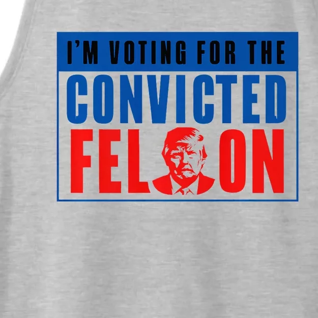 IM Voting For The Convicted Felon Donald Trump 2024 Premium Ladies Tri-Blend Wicking Tank