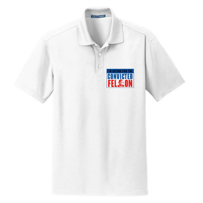 IM Voting For The Convicted Felon Donald Trump 2024 Premium Dry Zone Grid Performance Polo