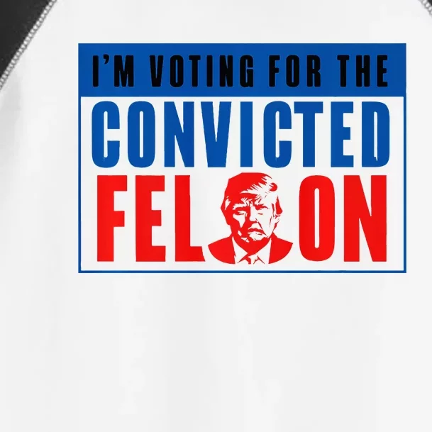 IM Voting For The Convicted Felon Donald Trump 2024 Premium Toddler Fine Jersey T-Shirt