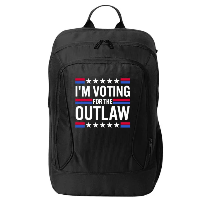 Im Voting For The Outlaw Funny Trump City Backpack