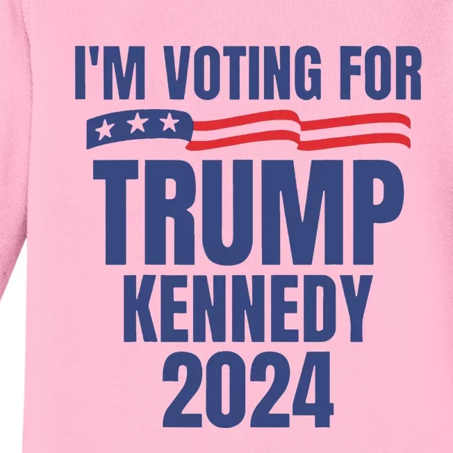 IM Voting For Trump And Kennedy 2024 Baby Long Sleeve Bodysuit