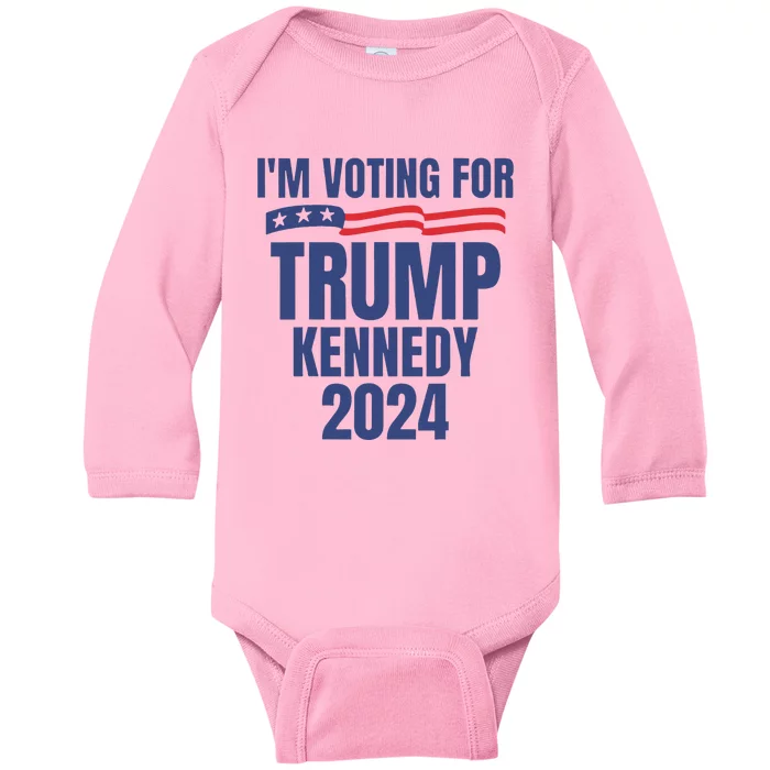 IM Voting For Trump And Kennedy 2024 Baby Long Sleeve Bodysuit