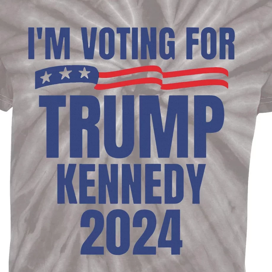 IM Voting For Trump And Kennedy 2024 Kids Tie-Dye T-Shirt