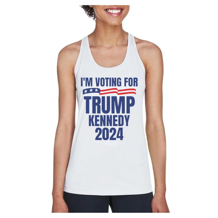 IM Voting For Trump And Kennedy 2024 Women's Racerback Tank