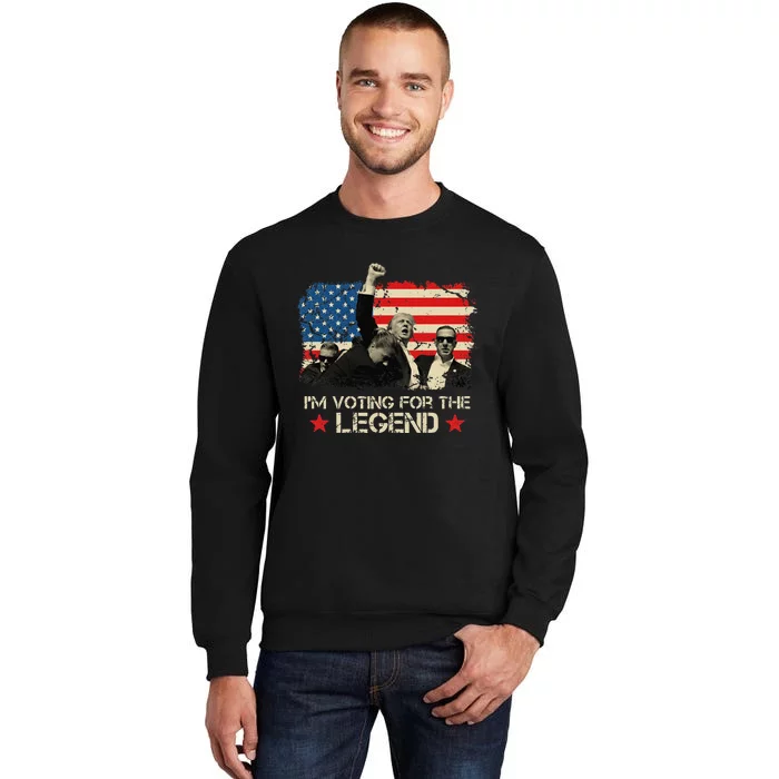 IM Voting For The Legend Trump American Flag Pennsylvania Sweatshirt