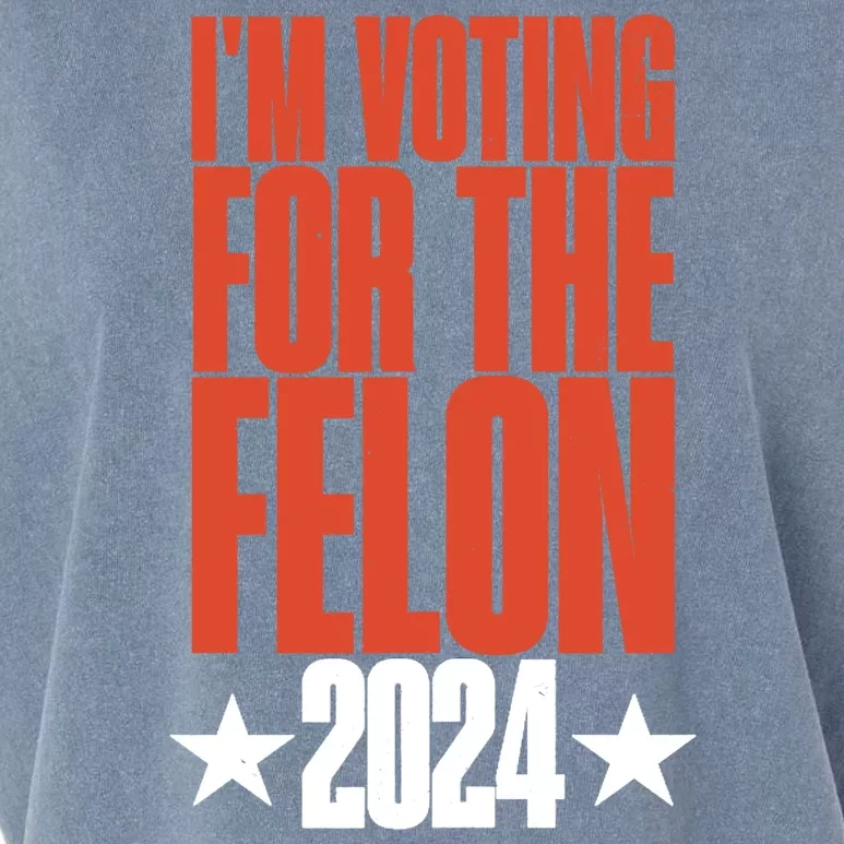 IM Voting For Felon Conviction Garment-Dyed Women's Muscle Tee