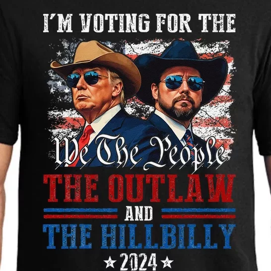 IM Voting For The Outlaw And The Hillbilly Trump Vance 2024 Pajama Set