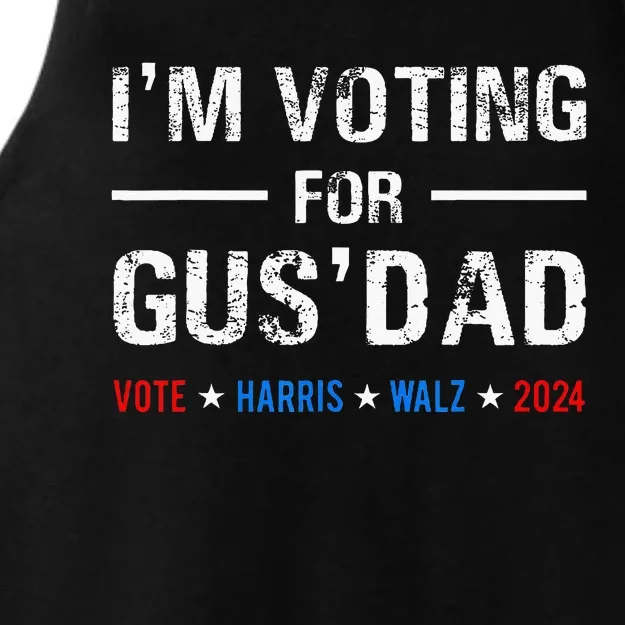 IM Voting For Gus Dad Vote Harris Walz 2024 Ladies Tri-Blend Wicking Tank